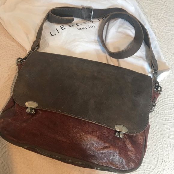 ▪️LIEBESKIND Berlin Crossbody Leather Messenger Bag - Picture 1 of 15